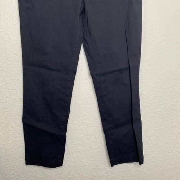 Theory Tailor Eco Crunch Cropped Trousers in Black Size 0 - Picture 3 of 8